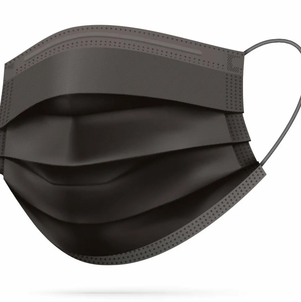 10x Fohwa Mondkapjes Zwart 50 stuks