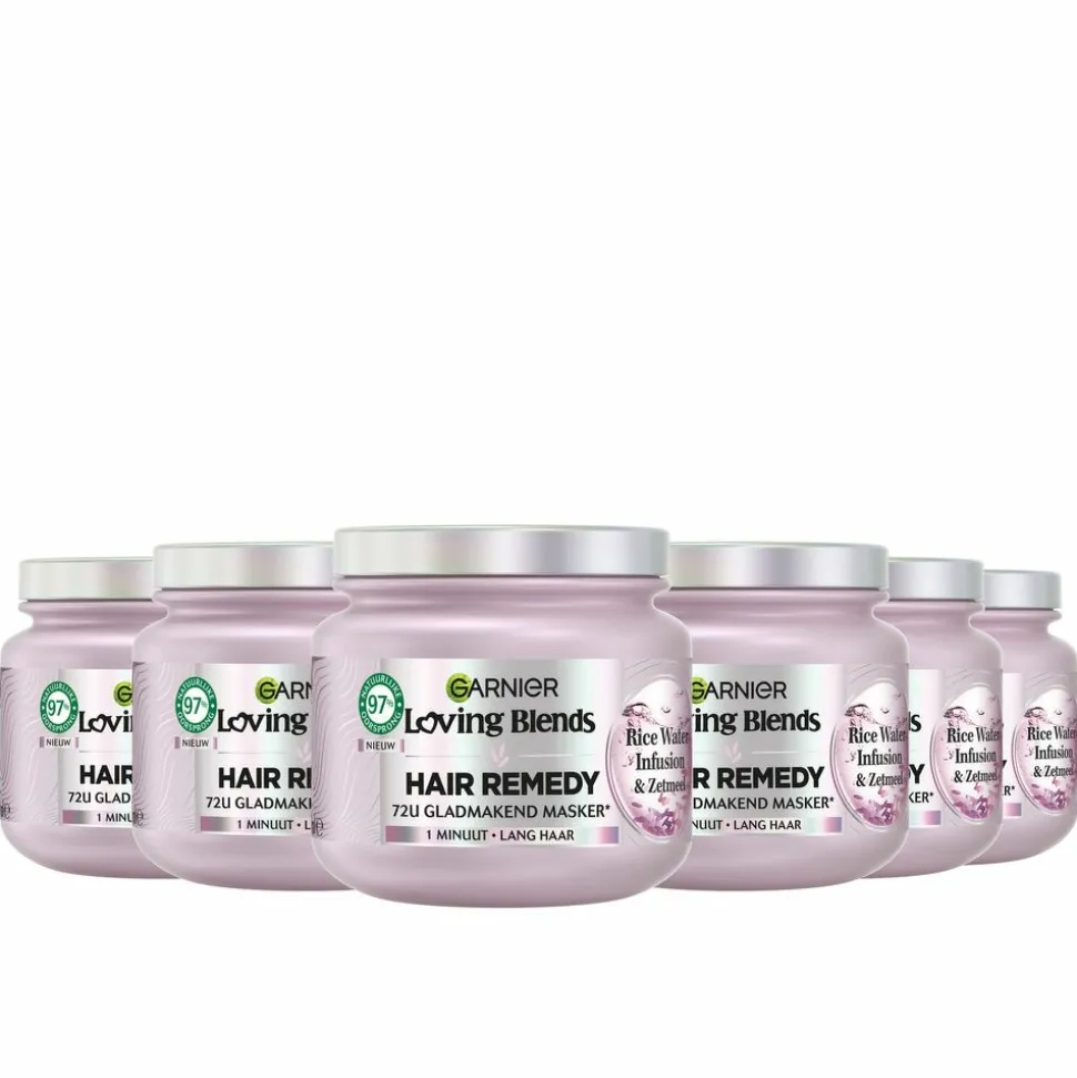 6x Garnier Loving Blends Rice Water Haarmasker 340 ml