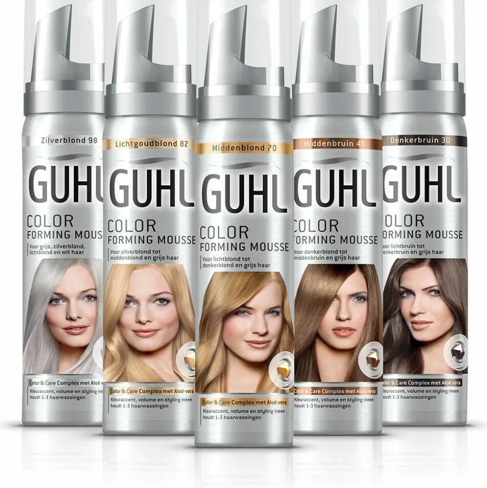 3x Guhl Color Forming Mousse Middenblond 70 75 ml
