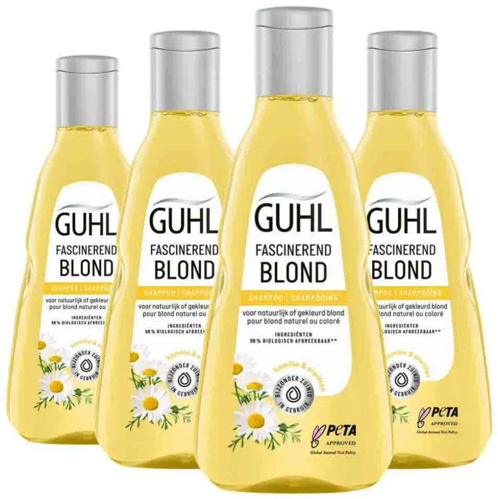 4x Guhl Shampoo Fascinerend Blond 250 ml