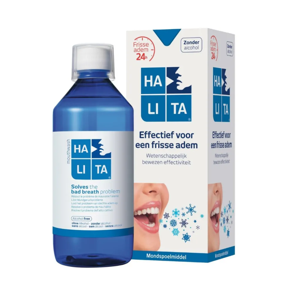 3x Halita Mondwater Frisse Adem 500 ml
