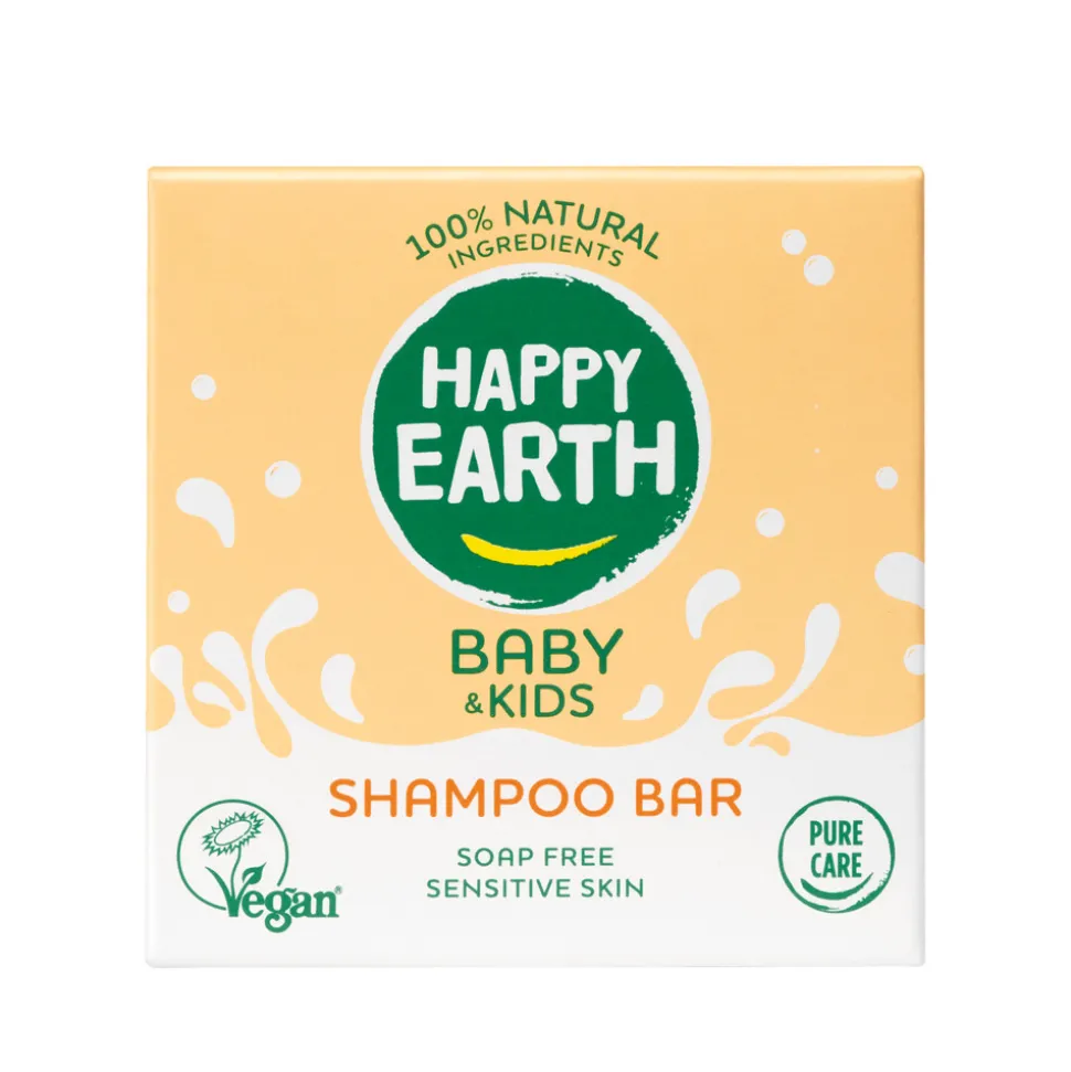 6x Happy Earth Shampoo Bar 100% Natuurlijk Baby & Kids 50 gr