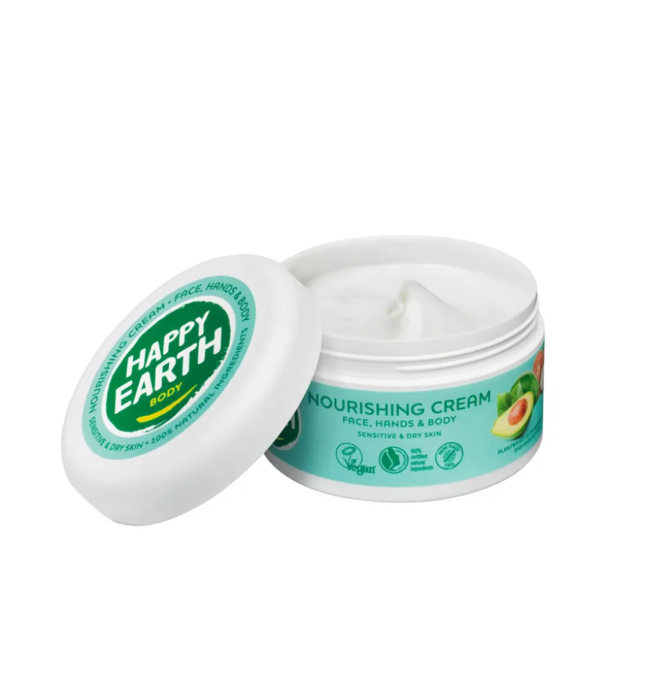 6x Happy Earth Voedende Créme 100% Natuurlijk 200 ml