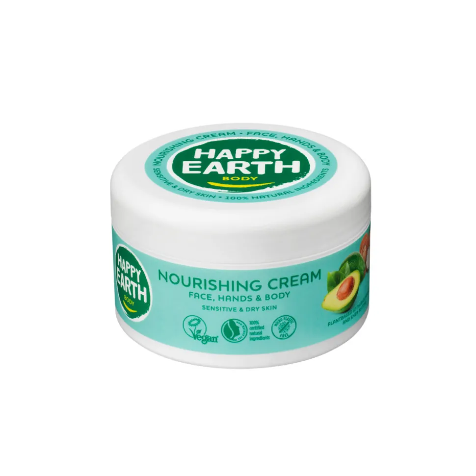 6x Happy Earth Voedende Créme 100% Natuurlijk 200 ml