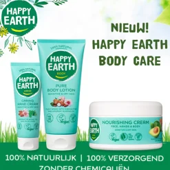 6x Happy Earth Voedende Créme 100% Natuurlijk 200 ml