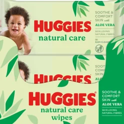 10x Huggies Billendoekjes Natural Care 10x56= 560 stuks