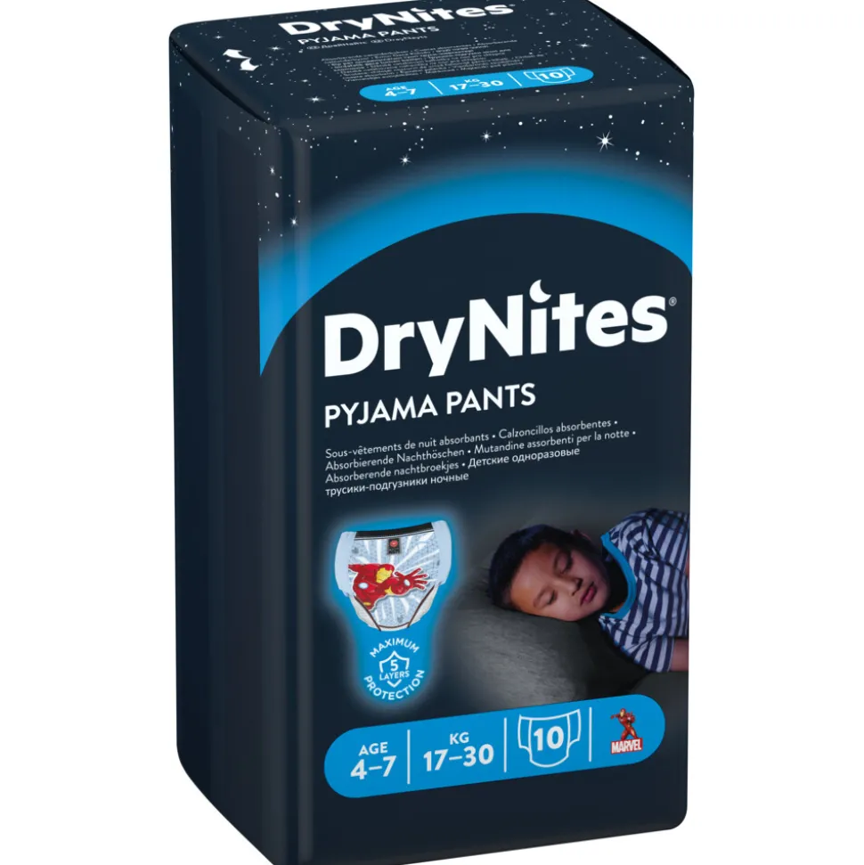 3x Huggies DryNites Absorberende Luierbroekjes Jongens 4-7 jaar 10 stuks
