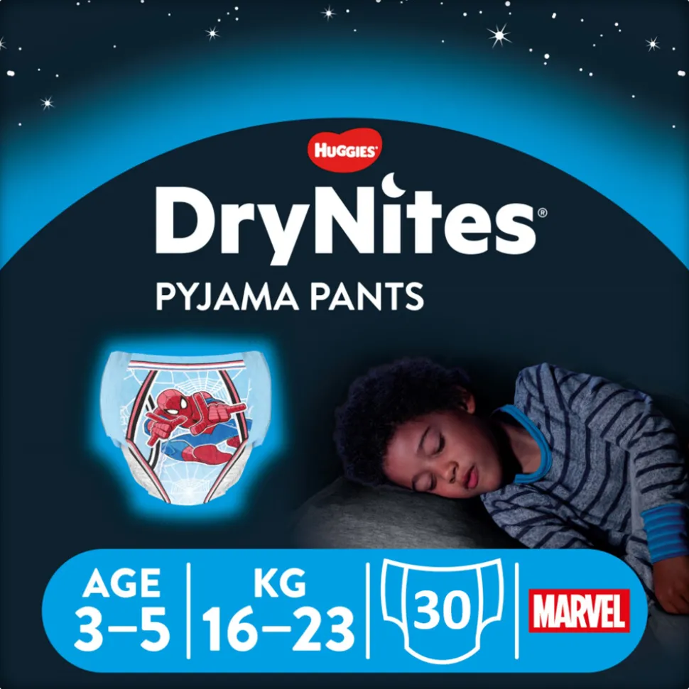 3x Huggies DryNites Absorberende Luierbroekjes Jongens 3-5 jaar 10 stuks