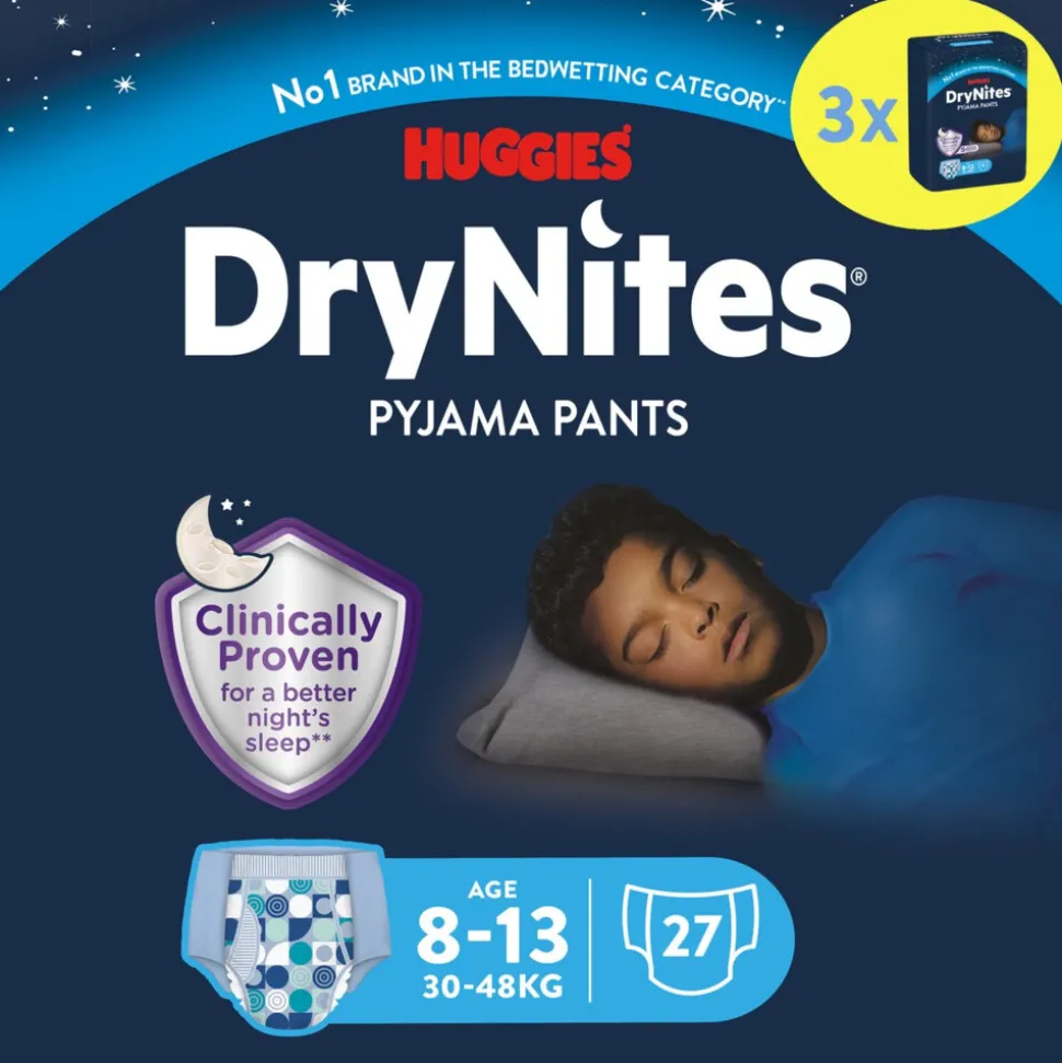 3x Huggies DryNites Absorberende Luierbroekjes Meisjes 3-5 jaar 10 stuks