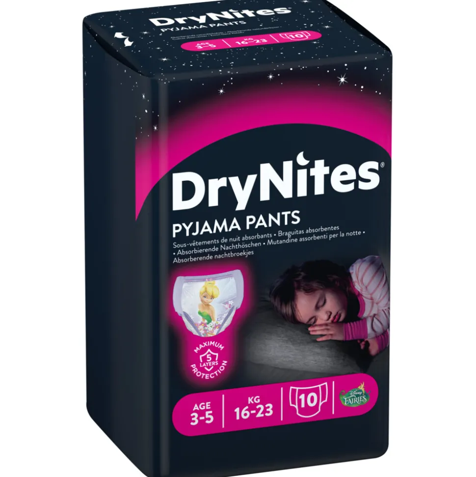 3x Huggies DryNites Absorberende Luierbroekjes Meisjes 3-5 jaar 10 stuks