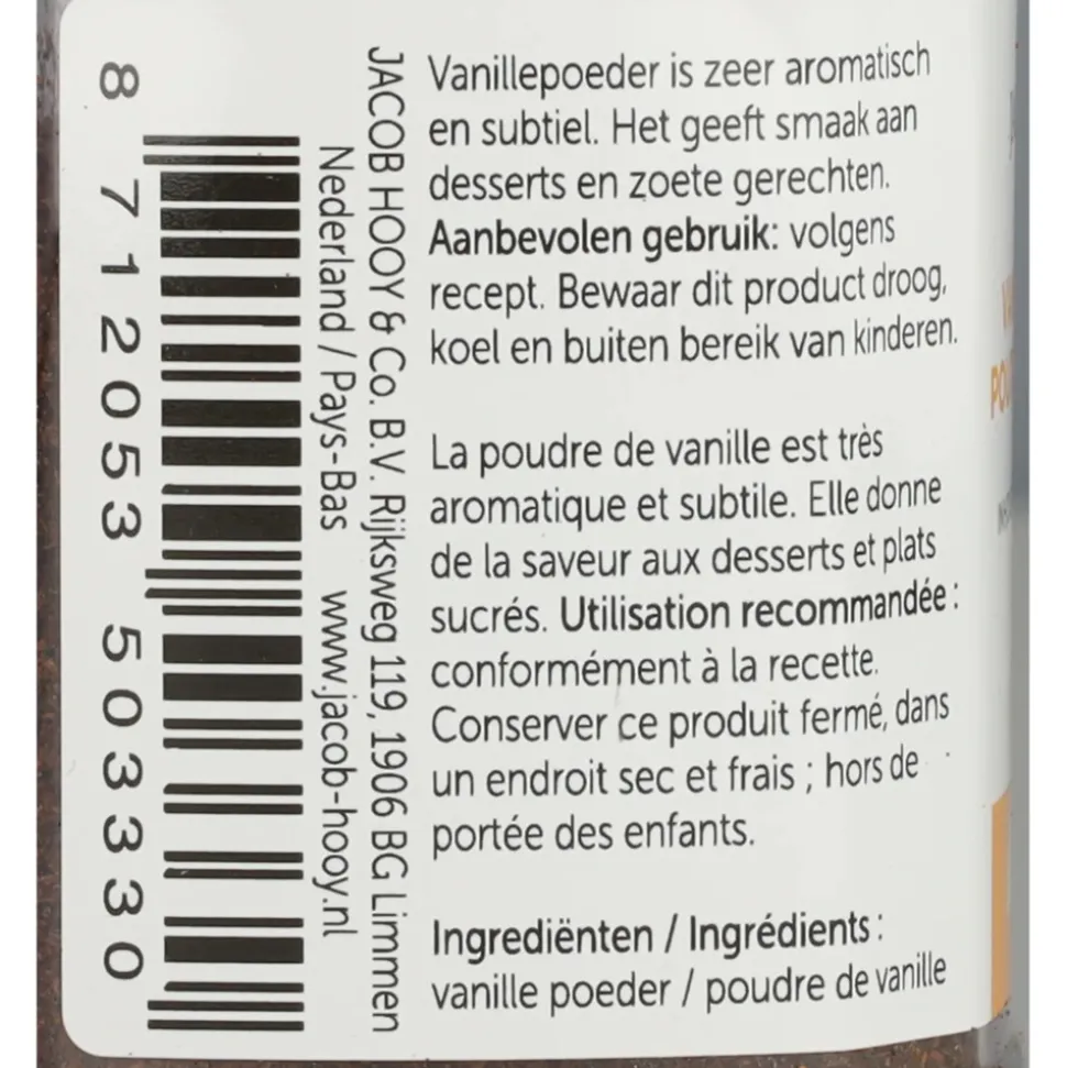 3x Jacob Hooy Vanillepoeder Bourbon 30 gr