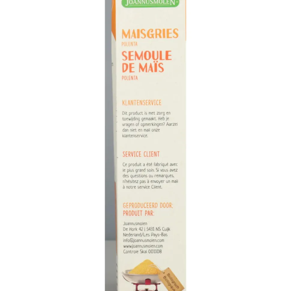 3x Joannusmolen Maisgriesmeel Polenta Glutenvrij Bio 350 gr