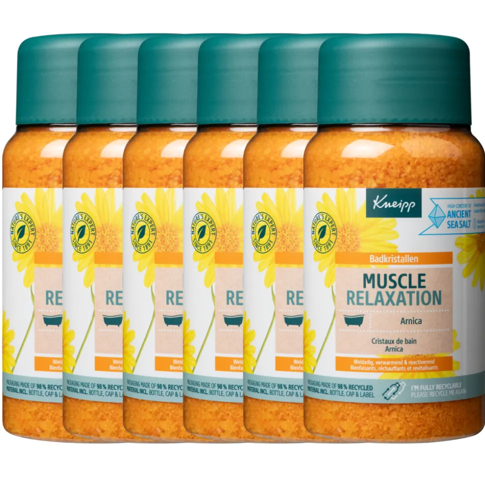 6x Kneipp Badkristallen Arnica Active 600 gr