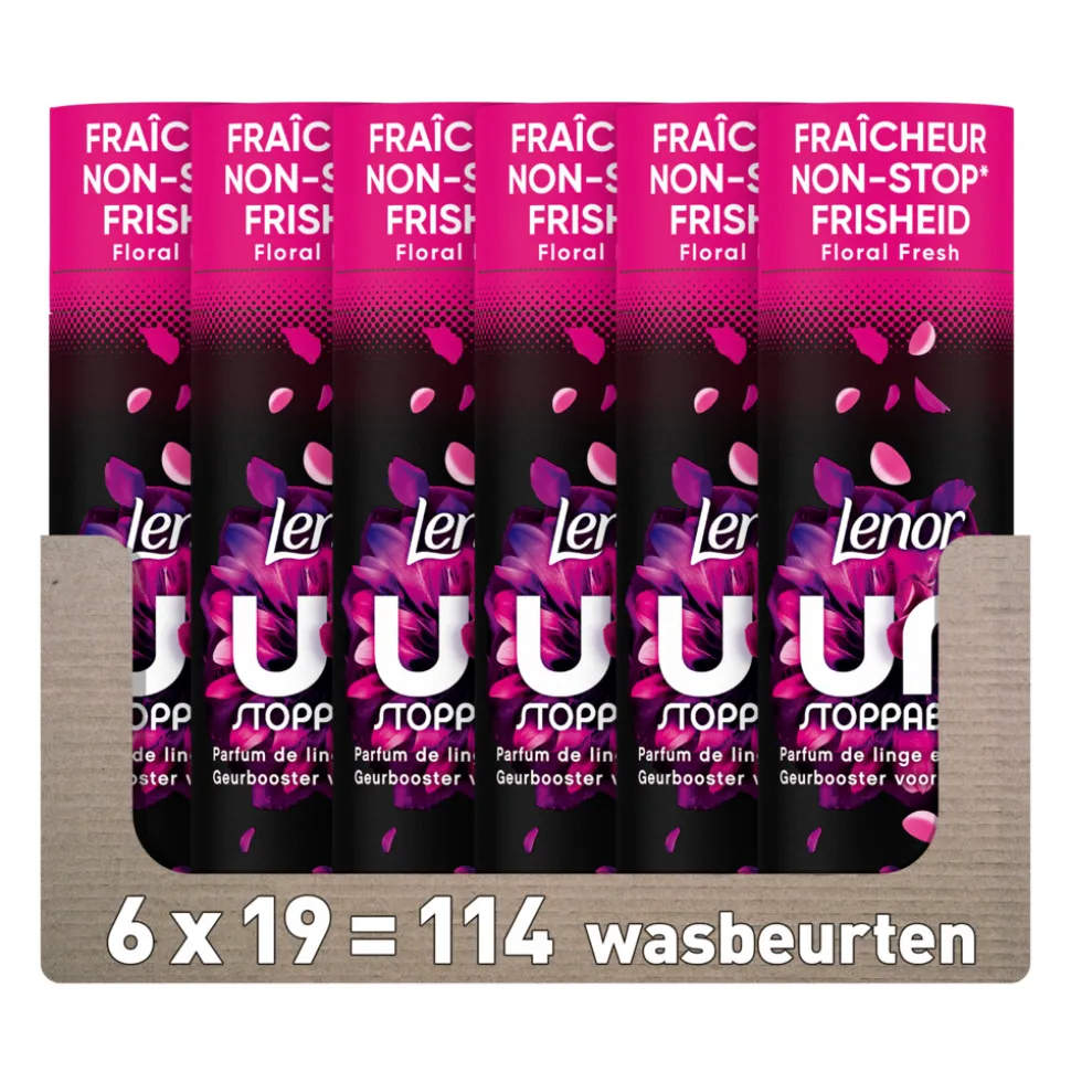 6x Lenor In-Wash Geurbooster Bloemen Fris 19 wasbeurten 235 gr