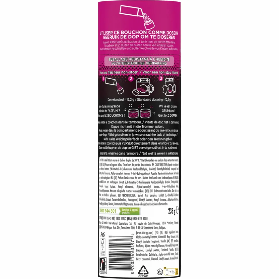 6x Lenor In-Wash Geurbooster Bloemen Fris 19 wasbeurten 235 gr