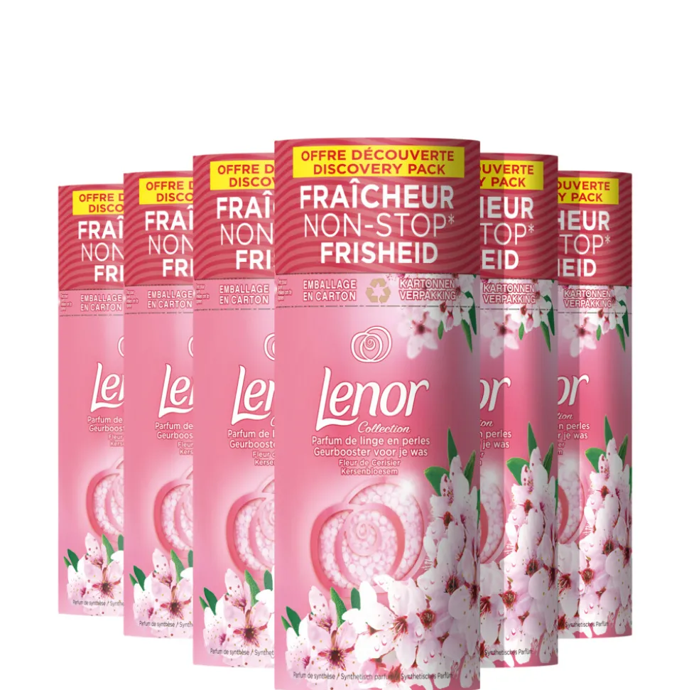 6x Lenor In-wash Geurbooster Kersenbloesem 11 wasbeurten 140 gr