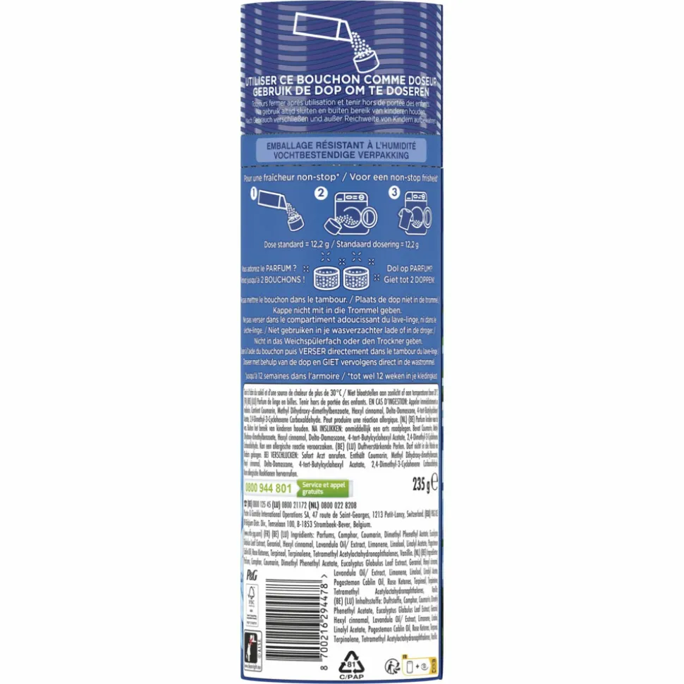 6x Lenor In-Wash Geurbooster Zeebries 19 wasbeurten 235 gr