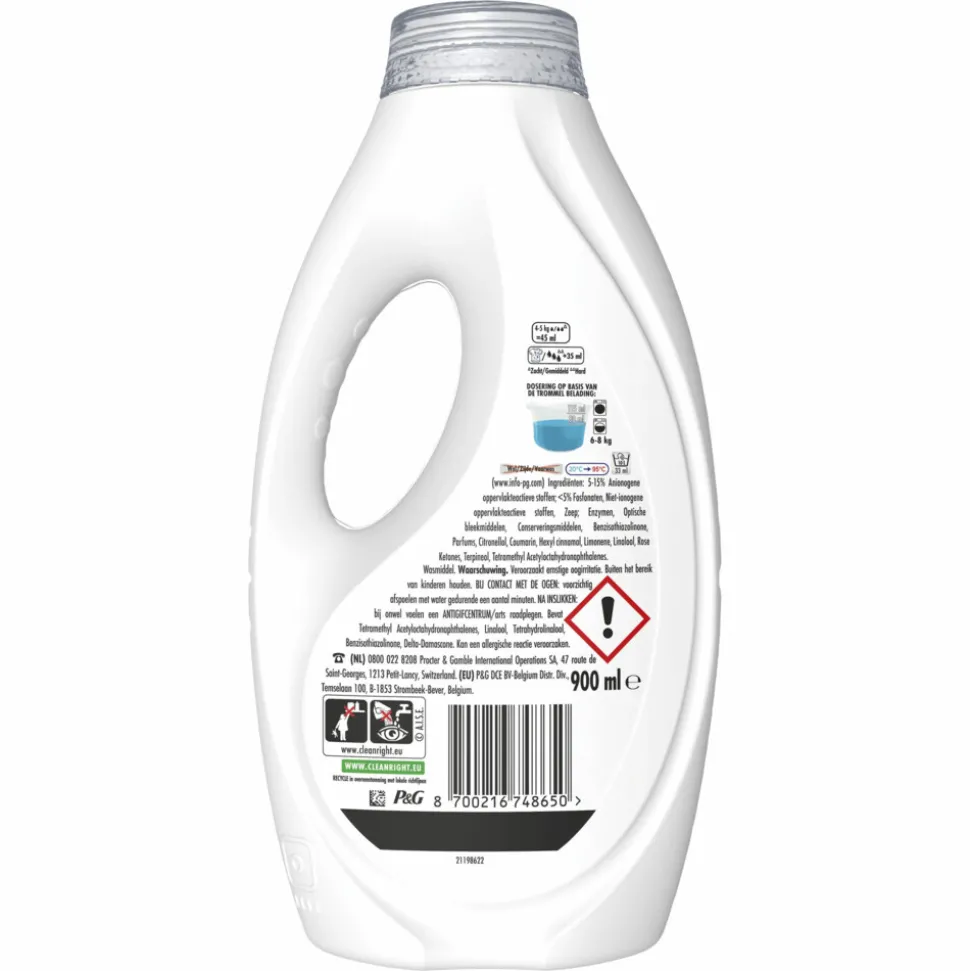 4x Lenor Vloeibaar Wasmiddel Amber & Orchidee 20 Wasbeurten 900 ml