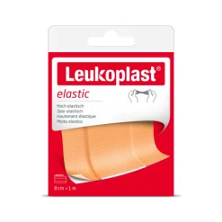 10x Leukoplast Elastic Wondpleisters Elastisch 1 m x 8 cm