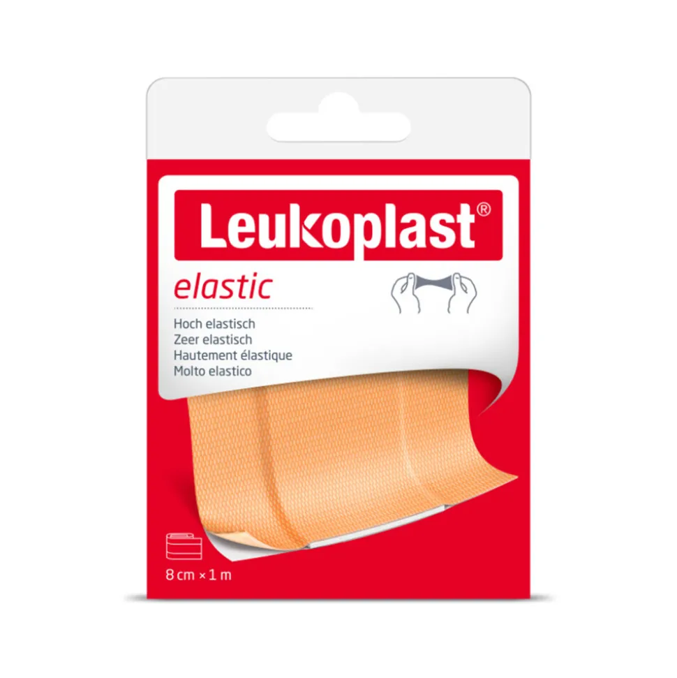 10x Leukoplast Elastic Wondpleisters Elastisch 1 m x 8 cm