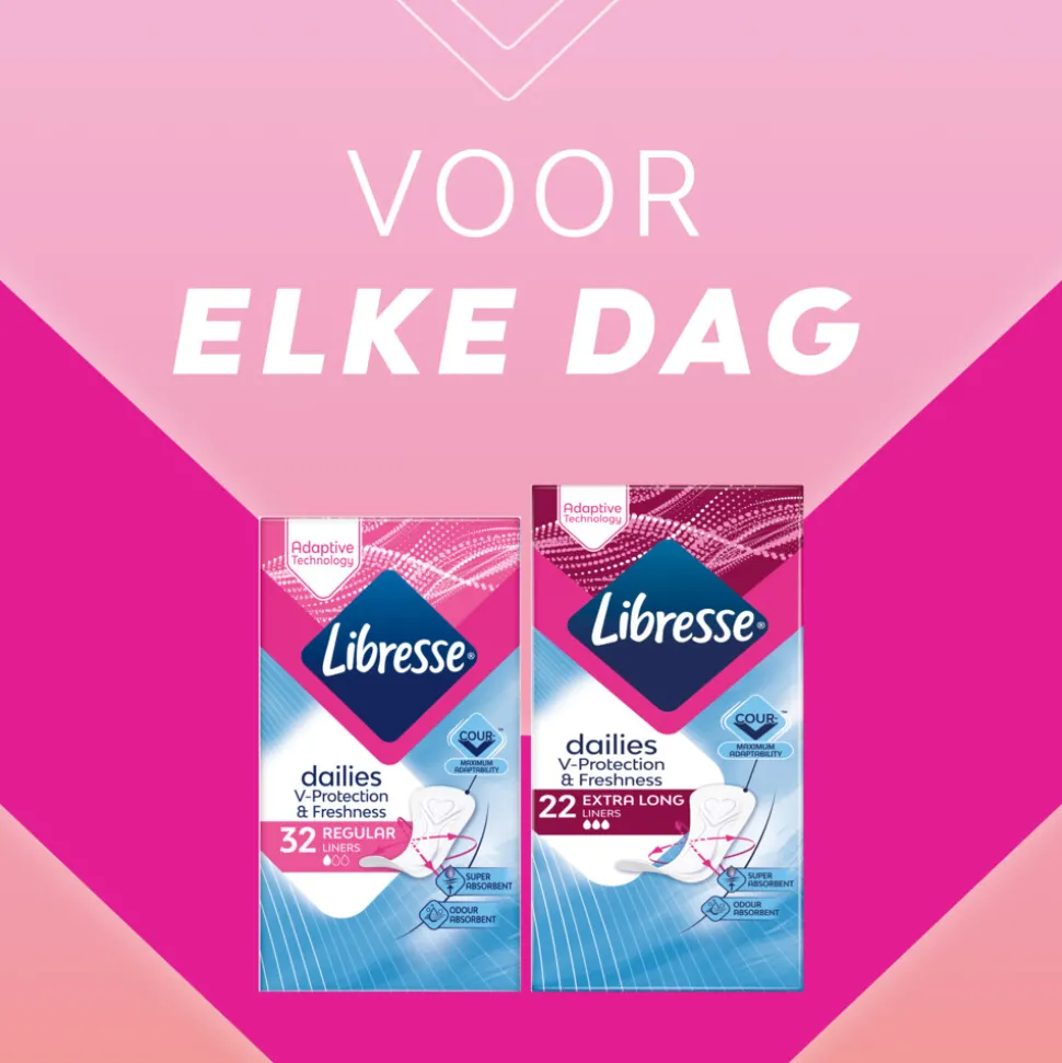 15x Libresse Regular Inlegkruisjes 32 stuks