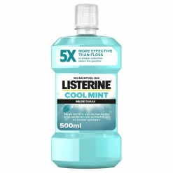3x Listerine Mondwater Cool Mint Milde Smaak Zonder Alcohol 500 ml