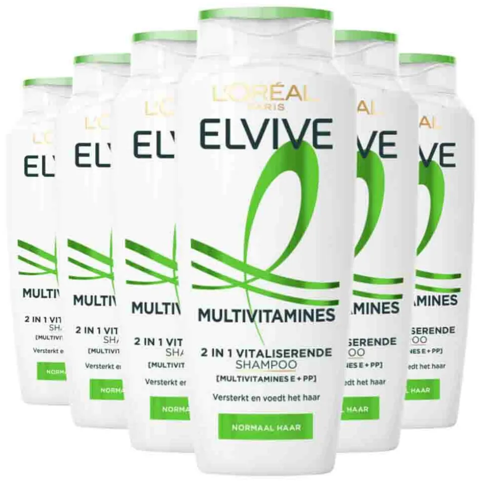 6x L'Oréal Elvive Multivitamines Shampoo 250 ml