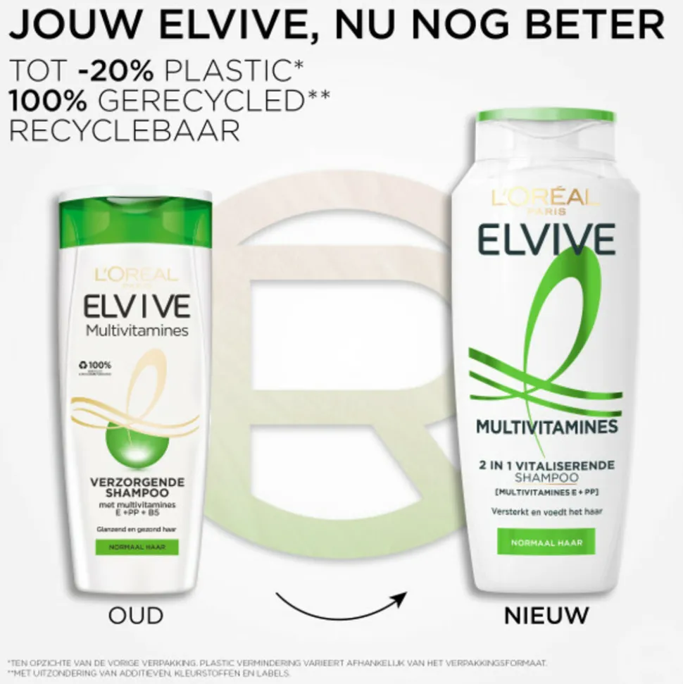 6x L'Oréal Elvive Multivitamines Shampoo 250 ml