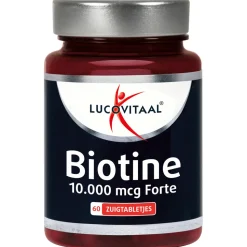 2x Lucovitaal Biotine 10.000 mcg Forte 60 zuigtabletten