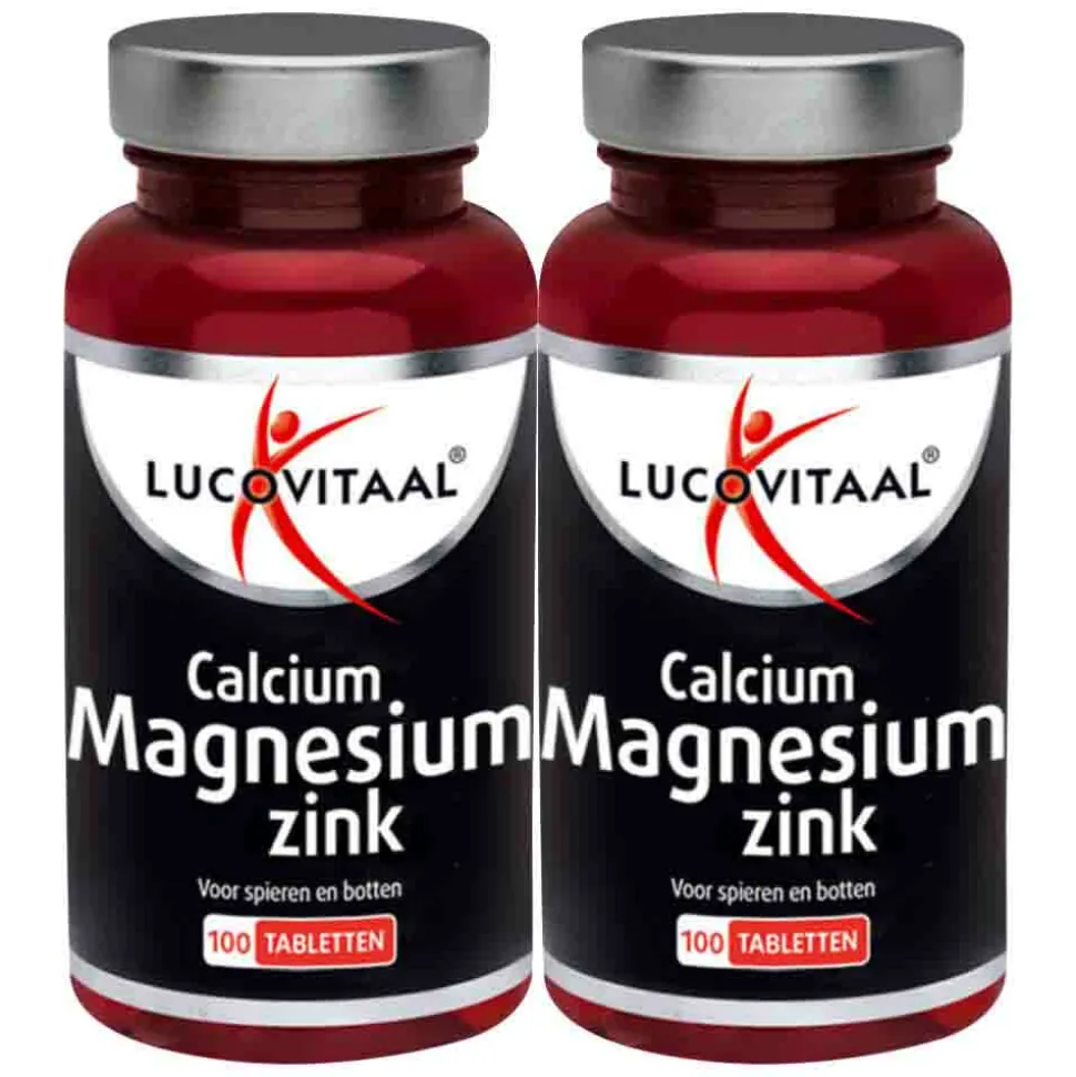 2x Lucovitaal Calcium Magnesium Zink 100 tabletten