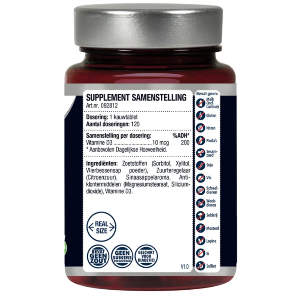 2x Lucovitaal D3 10 mcg (400Ie) Vitamine Vegan Kauwtabletten 60 kauwtabletten