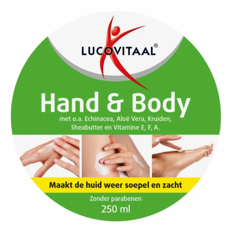 2x Lucovitaal Hand en Body Crème Echinacea & Aloë Vera 250 ml