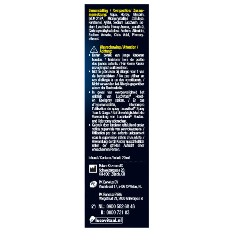 2x Lucovitaal Hoest en Keelspray 20 ml