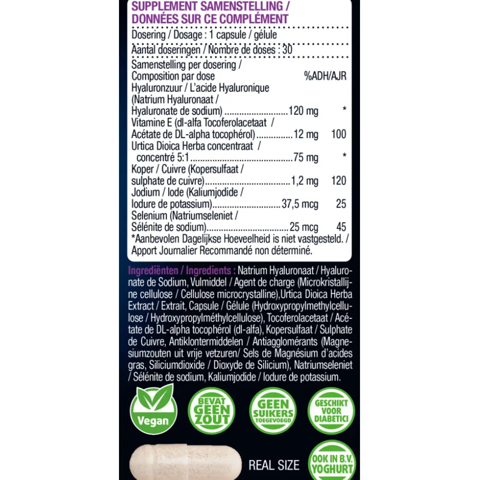 2x Lucovitaal Hyaluronzuur 120mg One A Day 30 capsules