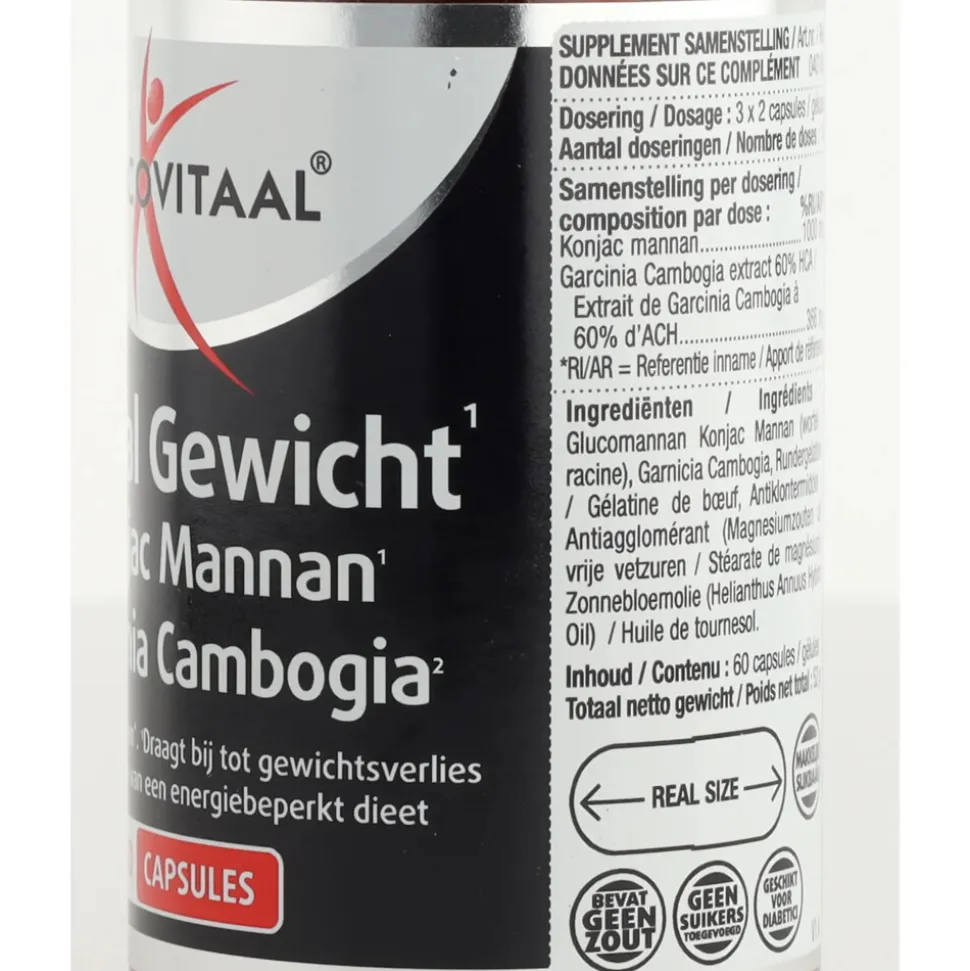 2x Lucovitaal Ideaal Gewicht Konjacwortel Garcinia Cambogia 60 capsules