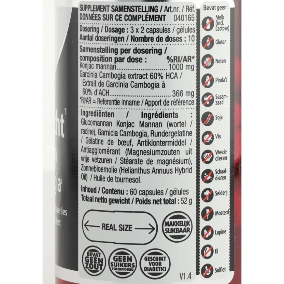 6x Lucovitaal Ideaal Gewicht Konjacwortel Garcinia Cambogia 60 capsules