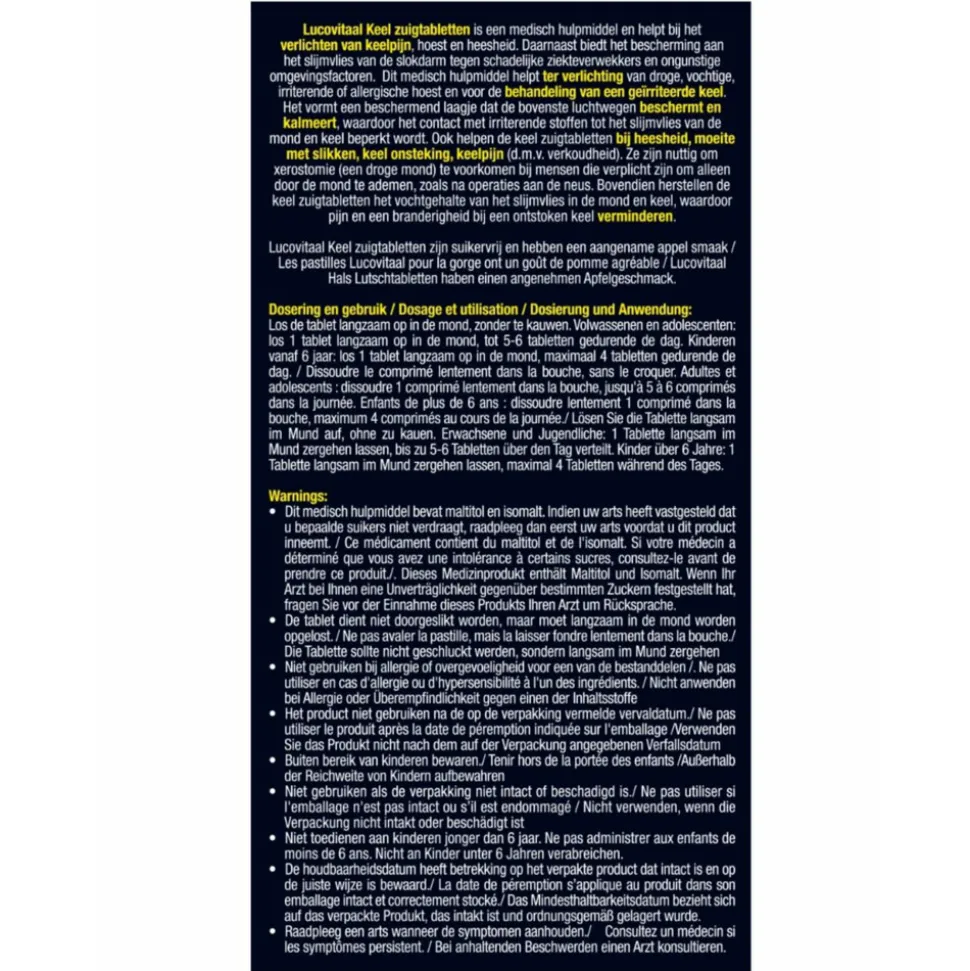 2x Lucovitaal Keelpijn 10 zuigtabletten