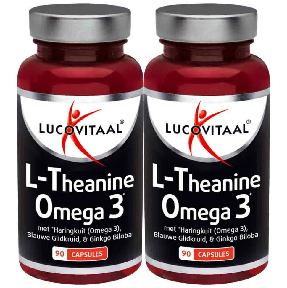 2x Lucovitaal L-theanine Omega 3 90 capsules