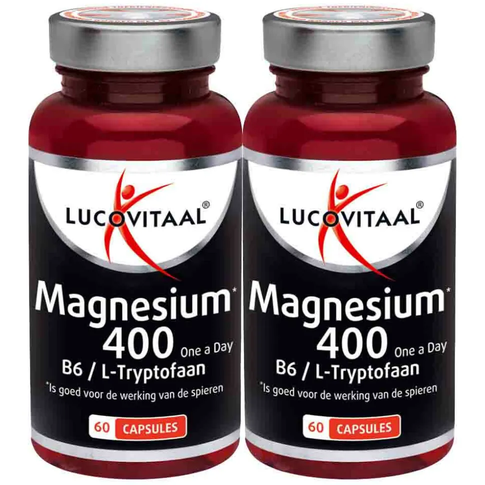 2x Lucovitaal Magnesium 400 L-Tryptofaan 60 capsules