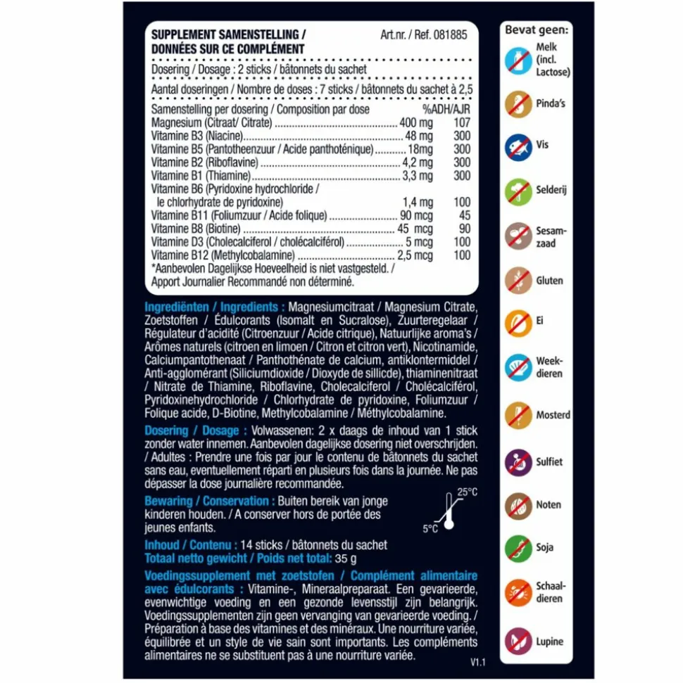 2x Lucovitaal Magnesium 400mg 2Go 14 sachets