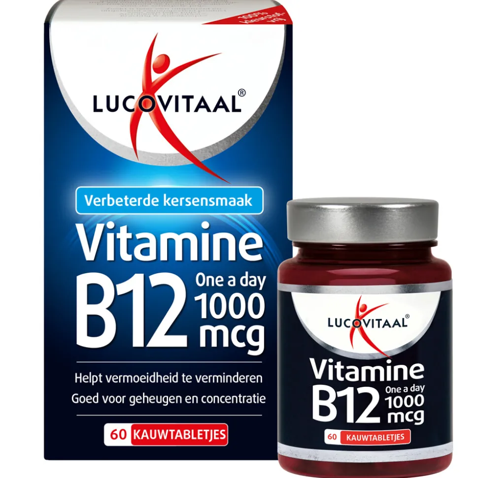 2x Lucovitaal Vitamine B12 1000mcg 60 kauwtabletten
