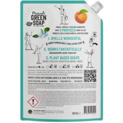 4x Marcel's Green Soap Wasmiddel Kleur Navul Perzik & Jasmijn 23 Wasbeurten 1 liter