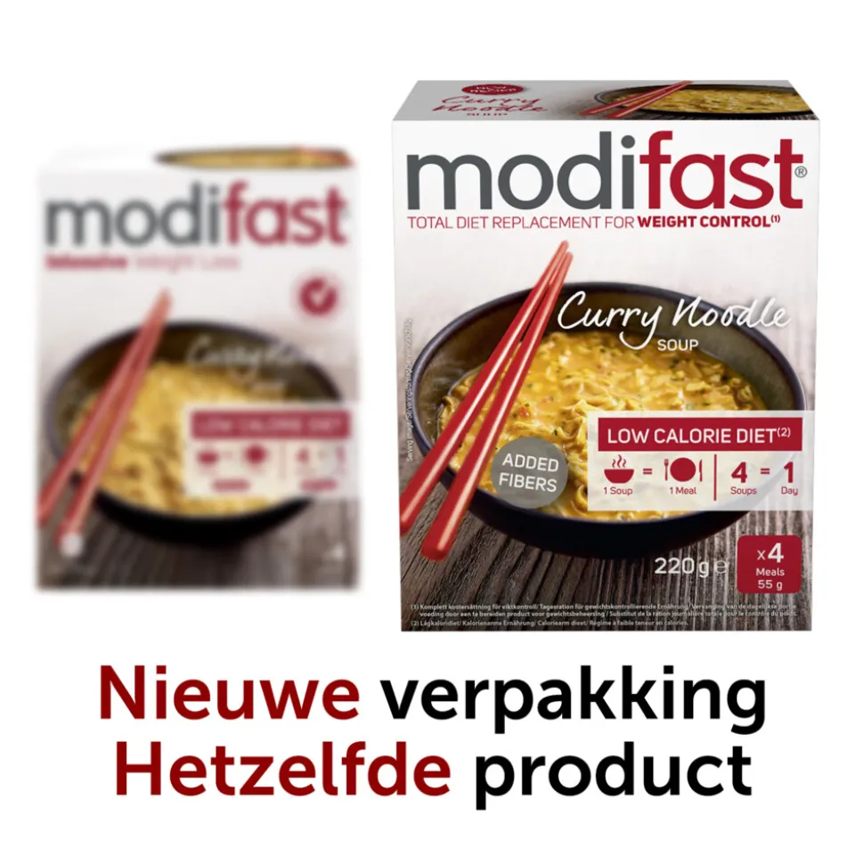 3x Modifast Intensive Soep Curry Noodle 220 gr