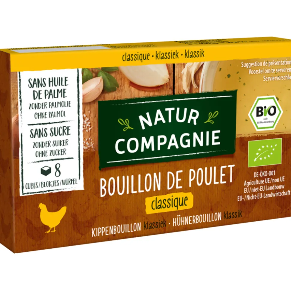 12x Natur Compagnie Kippenbouillon Bio 8 stuks