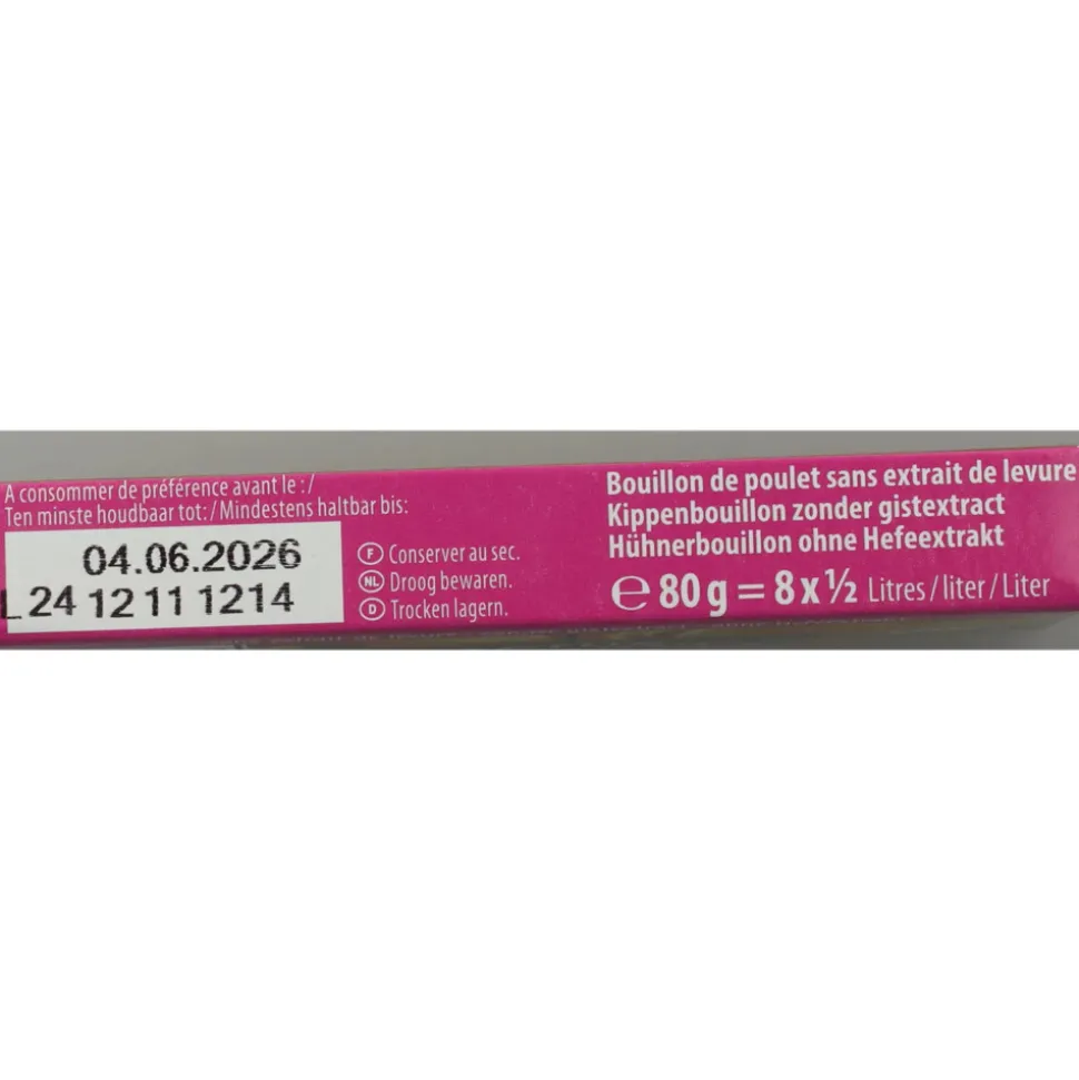 12x Natur Compagnie Kippenbouillon Glutenvrij Bio 8 stuks