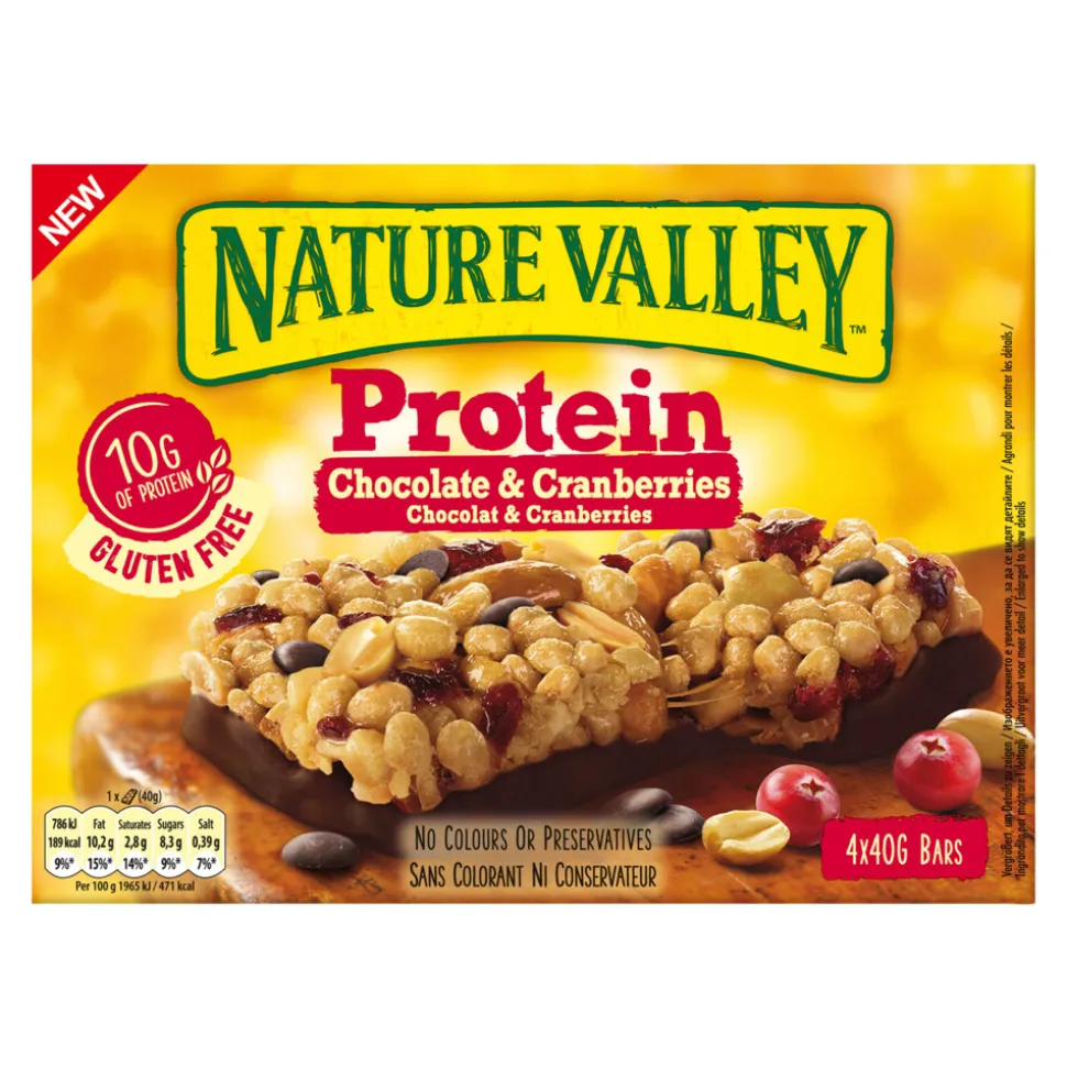 8x Nature Valley Proteine Repen Berries & Chocolate 4 stuks