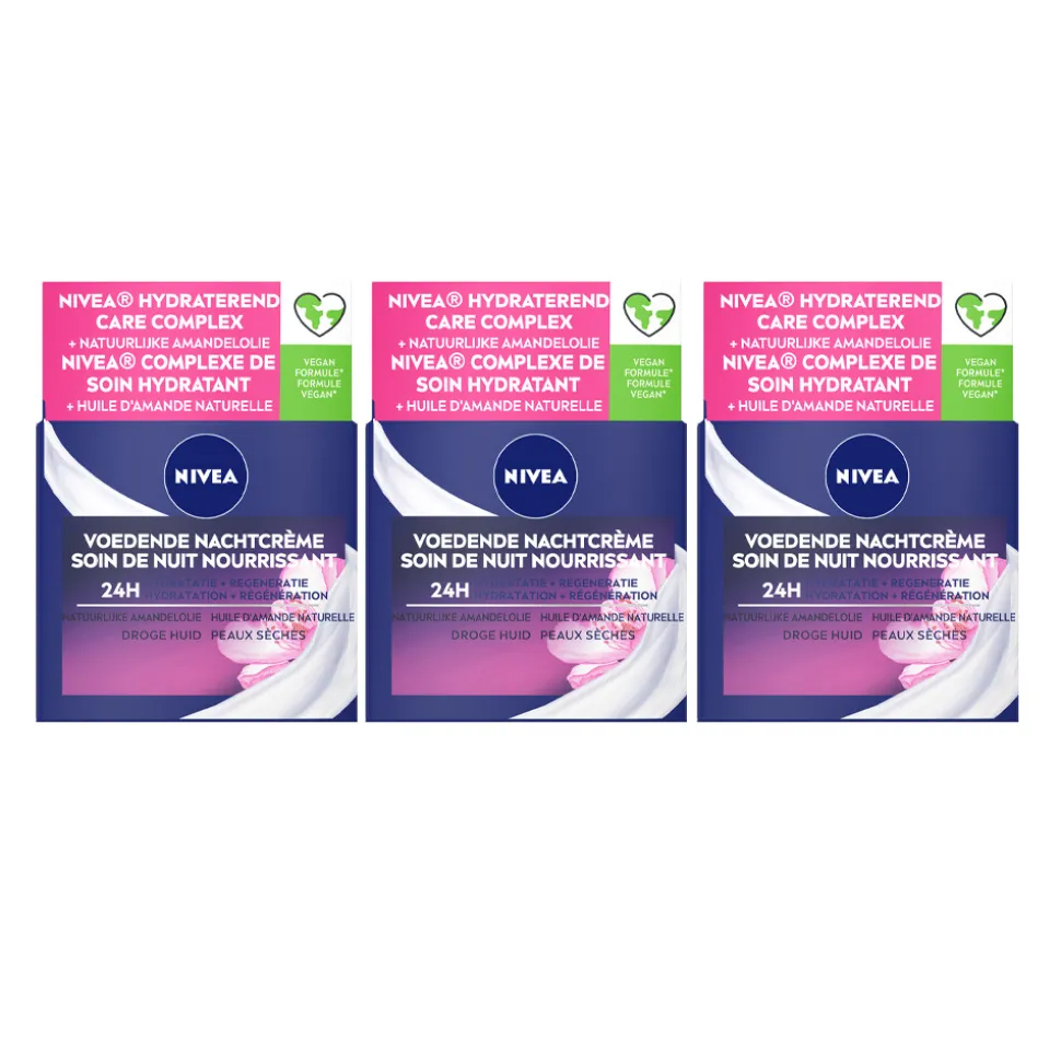 3x NIVEA Nachtcrème Herstellend 50 ml