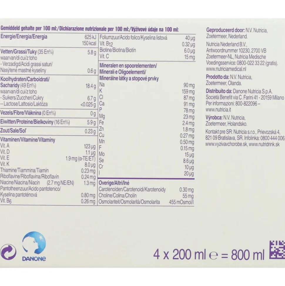 3x Nutricia Nutridrink Banaan 4 x 200 ml