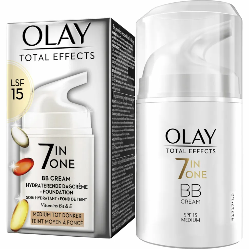 4x Olay Total Effects 7-in-1 BB Cream SPF 15 Medium tot Donker 50 ml