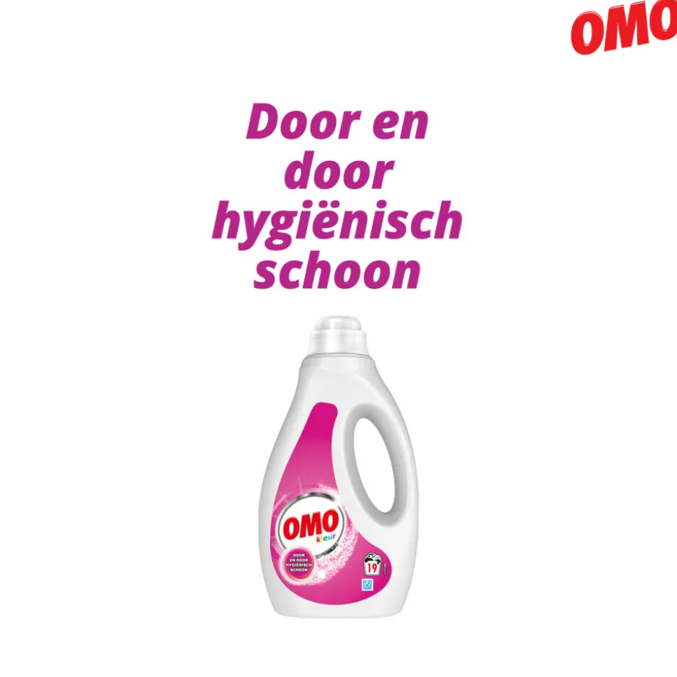 6x OMO Vloeibaar Wasmiddel Kleur 19 Wasbeurten 950 ml